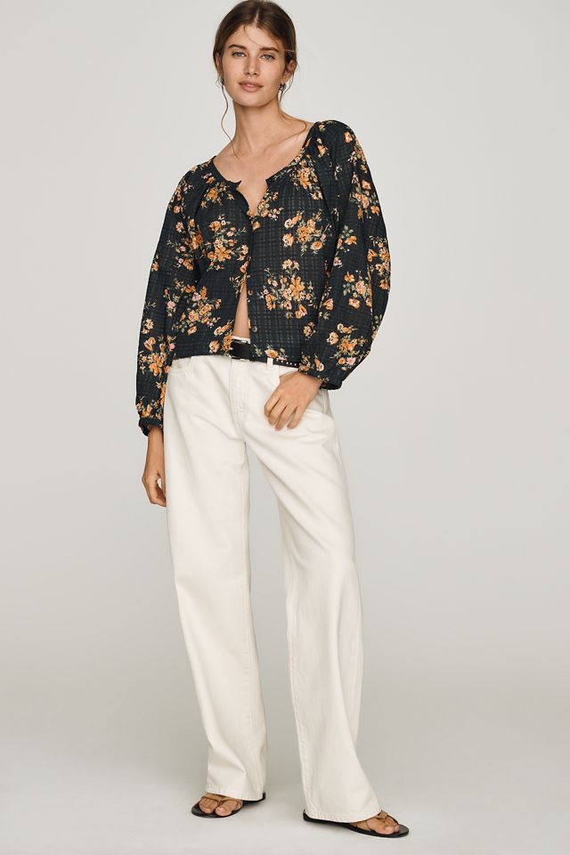 Pilcro Sidney Shrunken Scoop-Neck Blouse #2