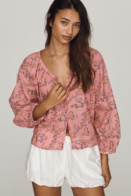 Blusa Sidney de Manga Murciélago Encogida Pilcro