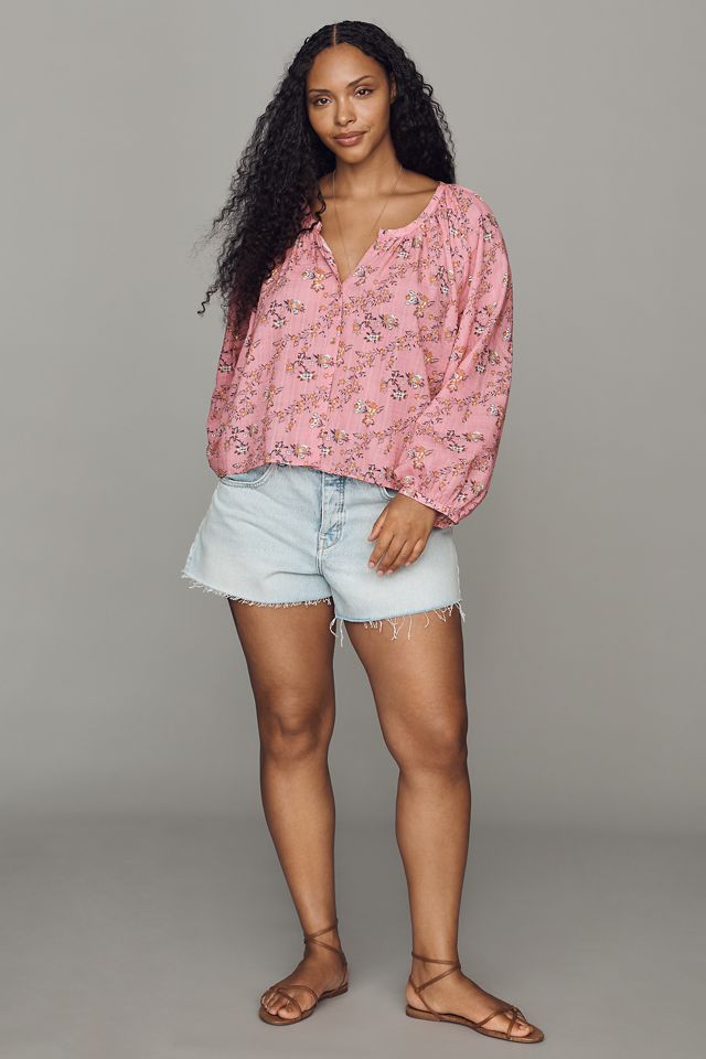Pilcro Sidney Shrunken Scoop-Neck Blouse #6