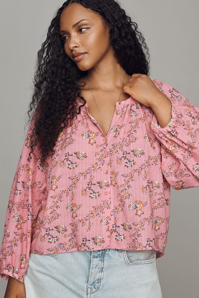 Pilcro Sidney Shrunken Scoop-Neck Blouse #4