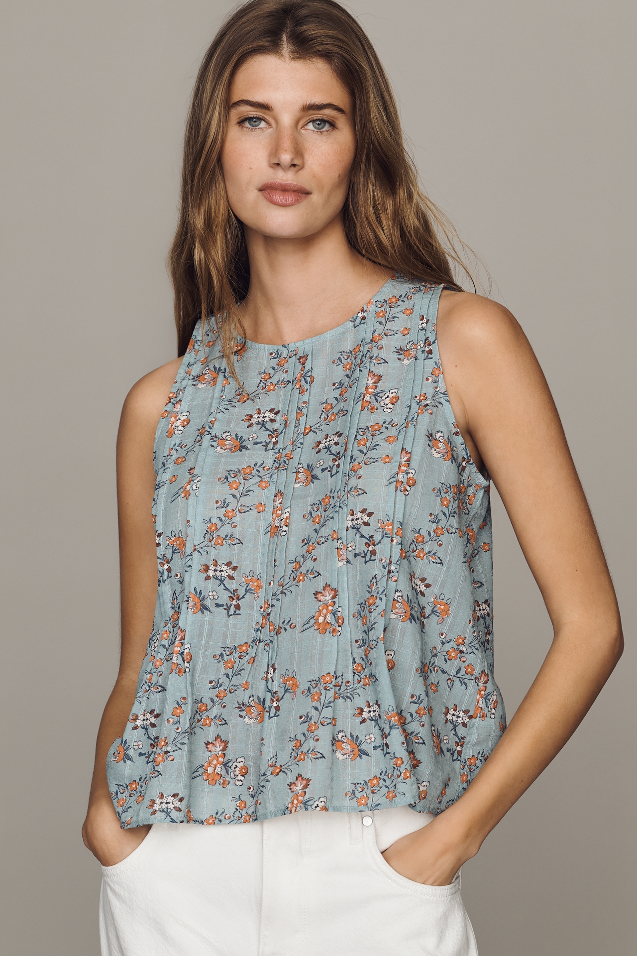 Pilcro Cotton Pintuck Tank