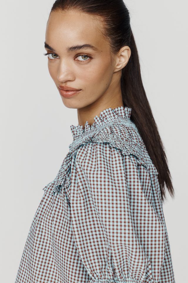 Blouse à volants et manches bouffantes By Anthropologie #2