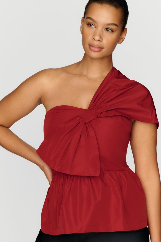 @loverlygrey x Anthropologie Elodie One-Shoulder Blouse #3