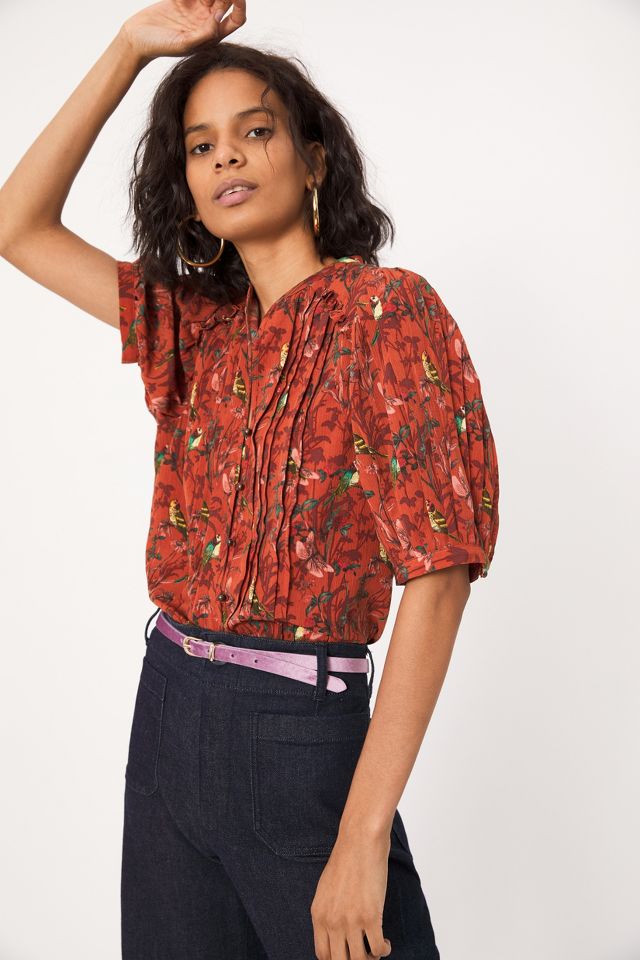 Maeve Liliana Pleated Buttondown | Anthropologie