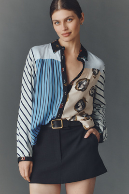 Maeve The Paz Buttondown Shirt By  In Blue