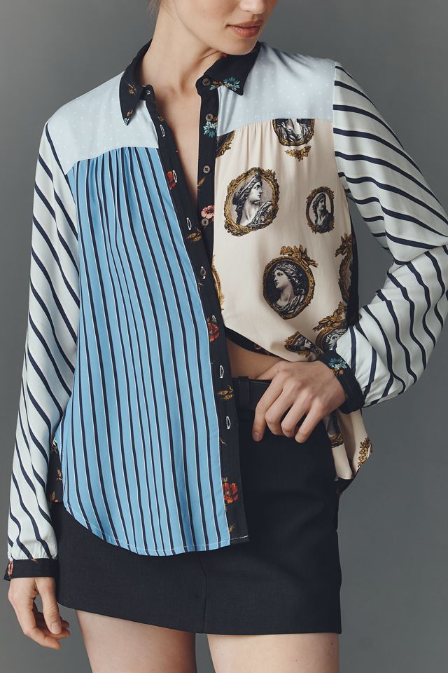 Maeve Alida Contrast Buttondown Shirt #2