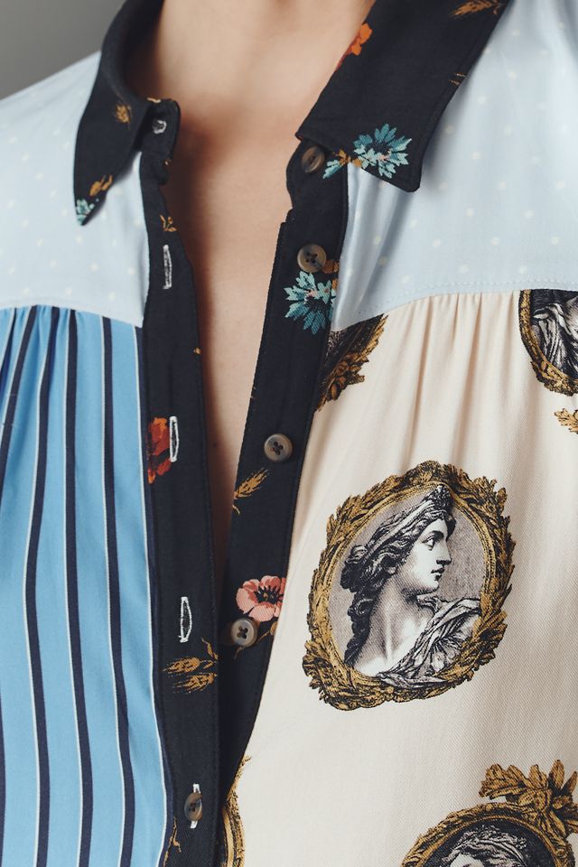 Maeve Alida Contrast Buttondown Shirt #3
