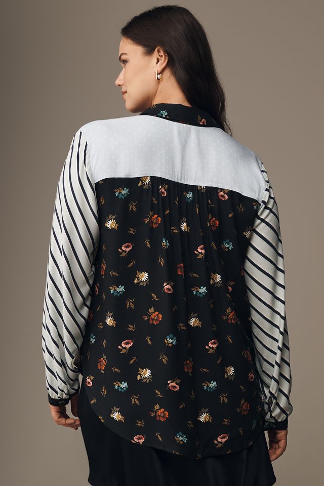 Maeve Alida Contrast Buttondown Shirt #6