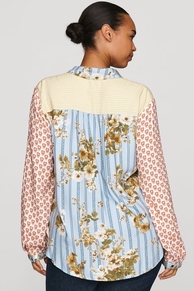 Maeve Alida Contrast Buttondown Shirt #5