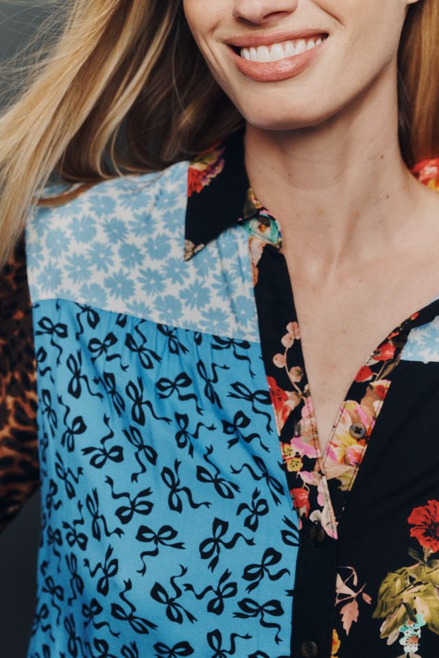 Maeve Alida Contrast Buttondown Shirt #2