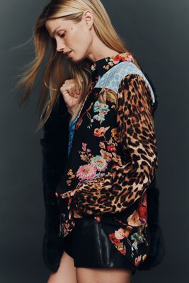 Maeve Alida Contrast Buttondown Shirt