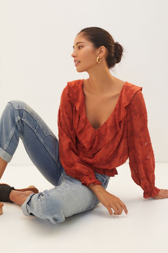 Textured Floral Blouse #2