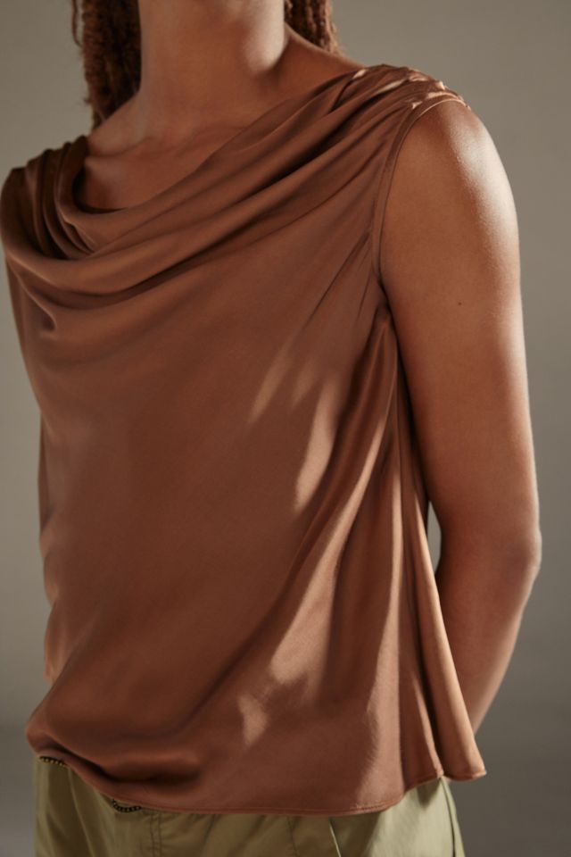 By Anthropologie Draped Cowl Neck Top #1