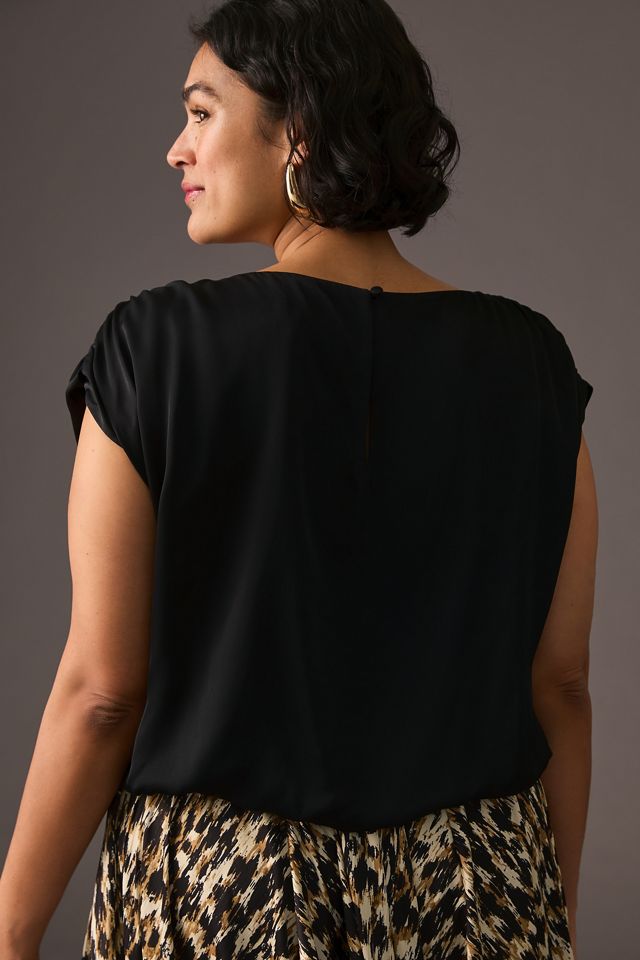 By Anthropologie Silky Boatneck Blouse #5