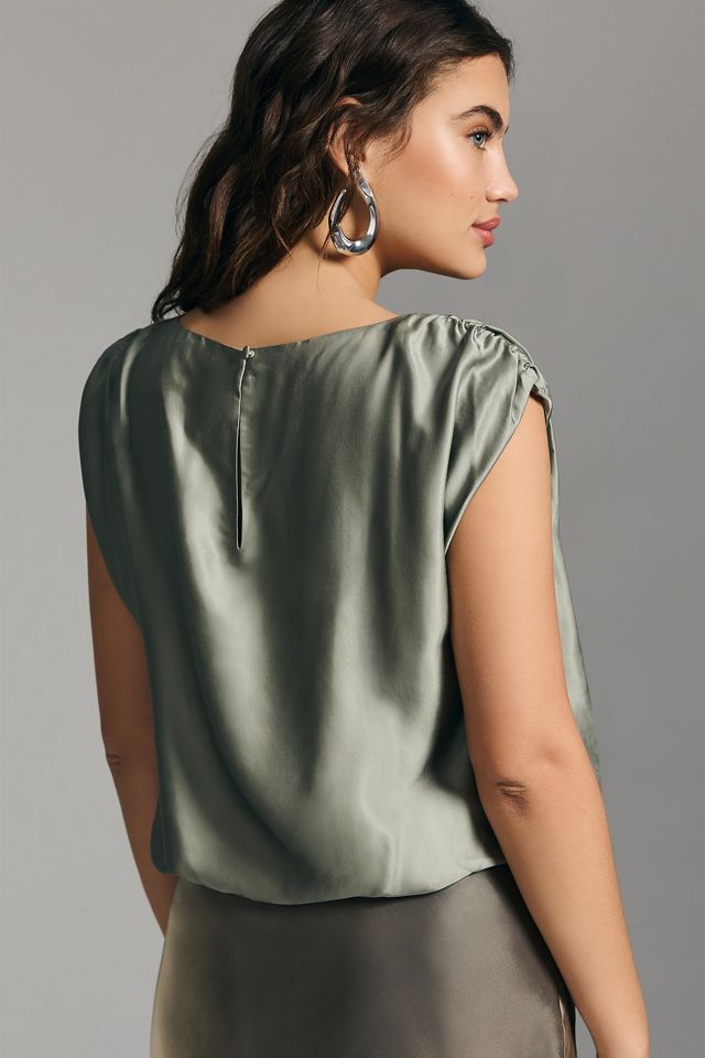 By Anthropologie Silky Boatneck Blouse #2