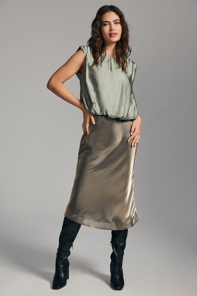 By Anthropologie Silky Boatneck Blouse #3