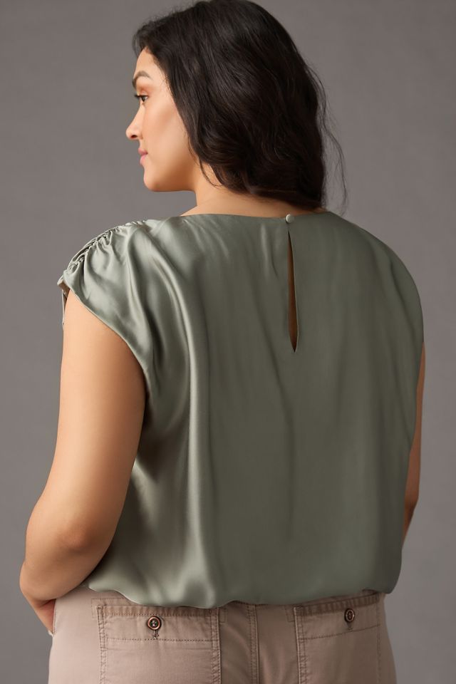 By Anthropologie Silky Boatneck Blouse #7