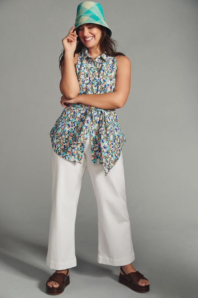 Maeve Tie-Front Sleeveless Top #8