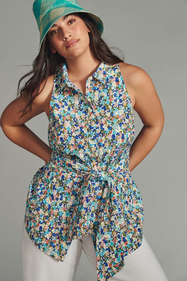 Maeve Tie-Front Sleeveless Top #5