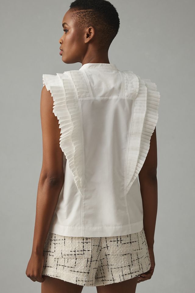 Maeve Sleeveless Ruffled Blouse #1