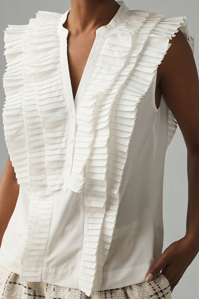 Maeve Sleeveless Ruffled Blouse #3