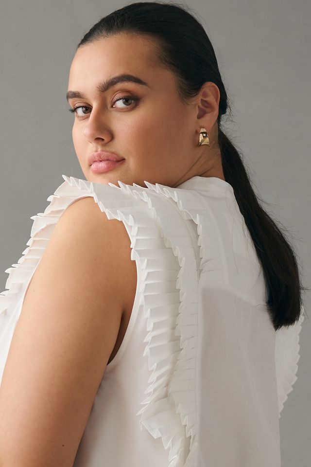 Maeve Sleeveless Ruffled Blouse #5