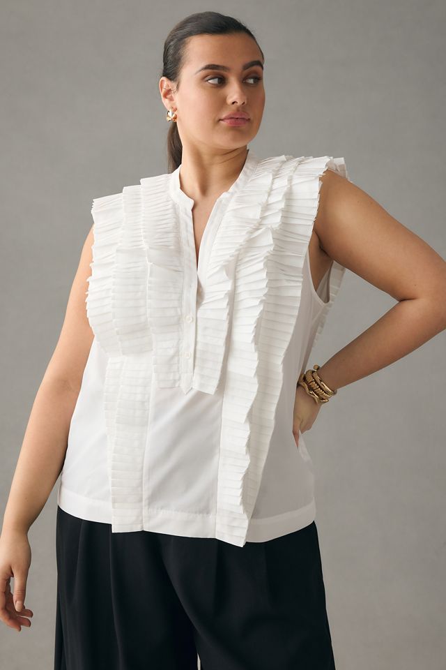 Maeve Sleeveless Ruffled Blouse #6