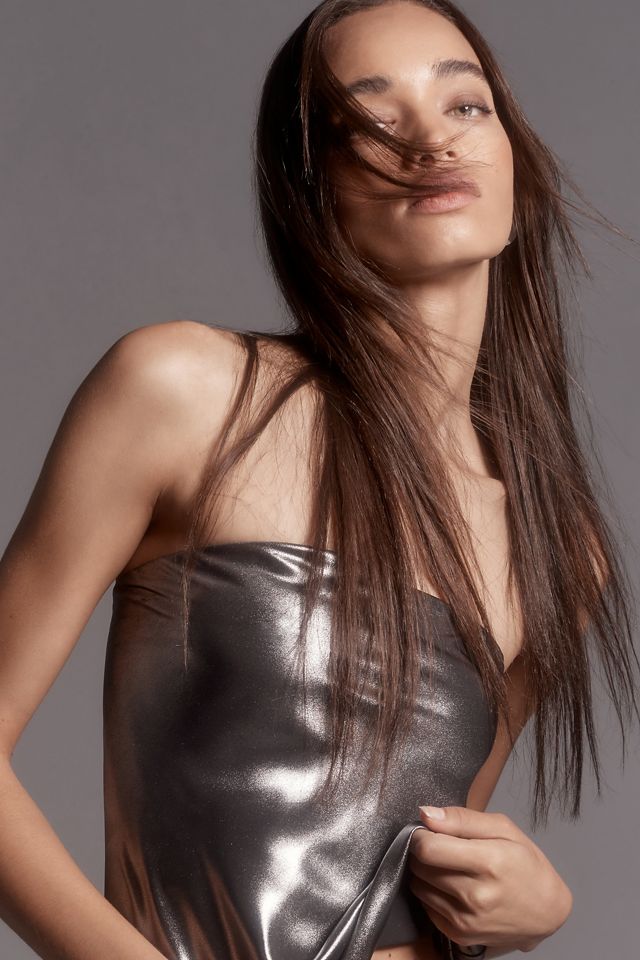 Haut Tube Brillant Sans Bretelles Par Anthropologie #3