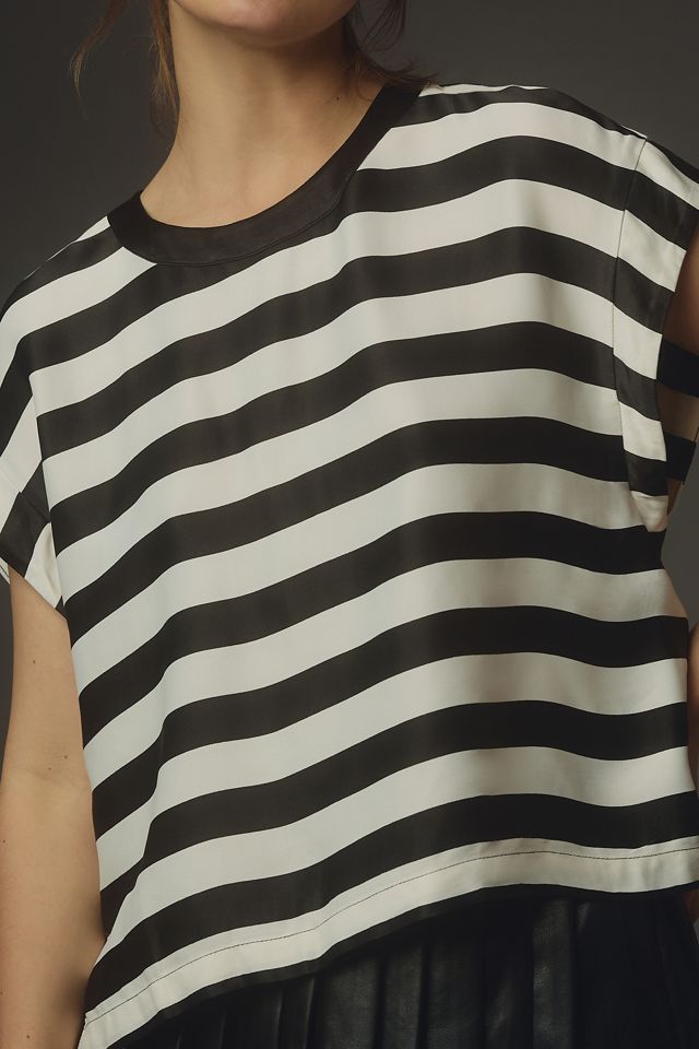 Maeve Batwing Button-Back Tee #2