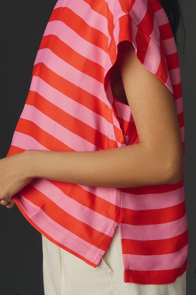 Maeve Batwing Button-Back Tee #3