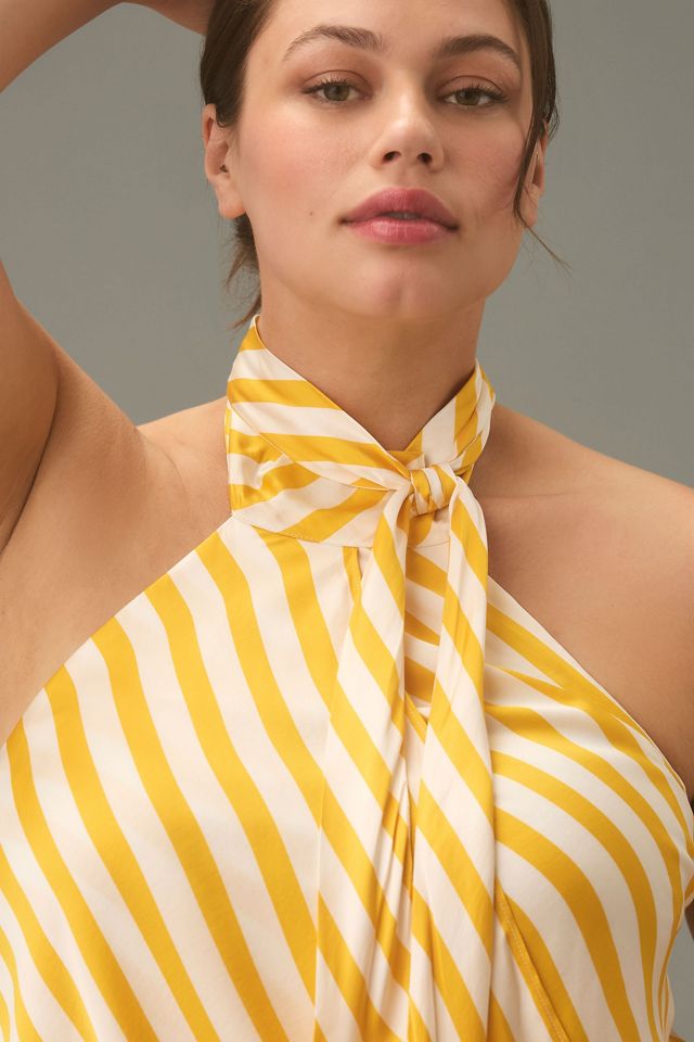 Maeve Halter Scarf Bubble-Hem Tank | Anthropologie