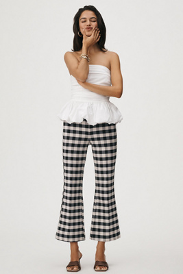 Strapless Drop-Waist Bubble Top