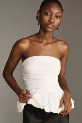 Top senza spalline Maeve con vita scesa e orlo a palloncino