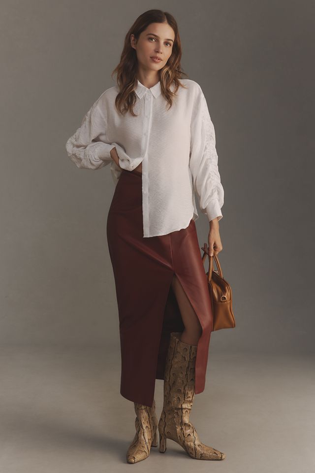 By Anthropologie Long-Sleeve Sheer Buttondown Shirt #2