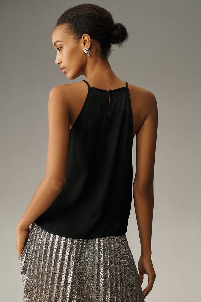 By Anthropologie Seidiges Neckholder-Oberteil #1