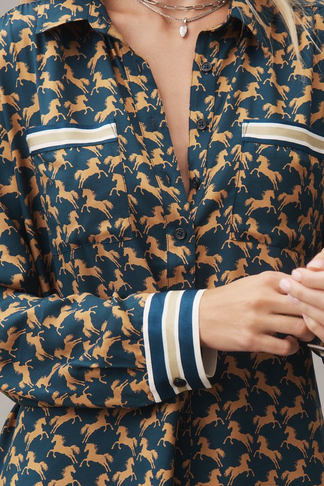 Maeve Silky Shirt Blouse #1