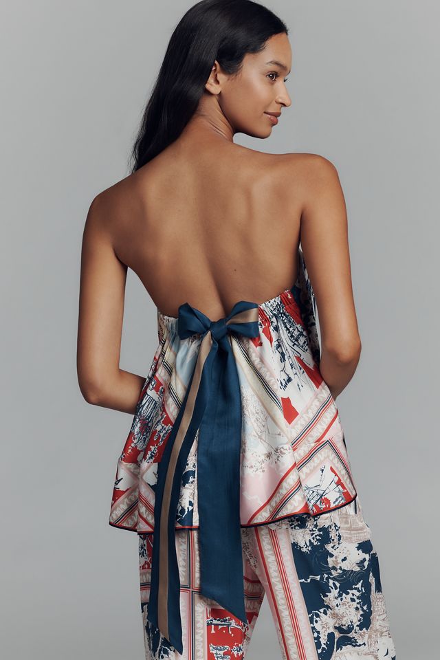 Maeve Strapless Swingy Scarf Top #1