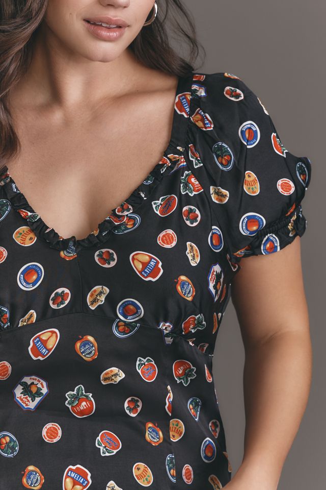 Maeve Puff-Sleeve Popover Blouse #5