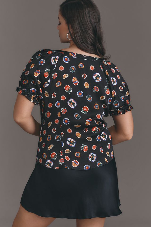 Maeve Puff-Sleeve Popover Blouse #6
