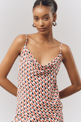 By Anthropologie Silky Cowl-Neck Tank Top product page