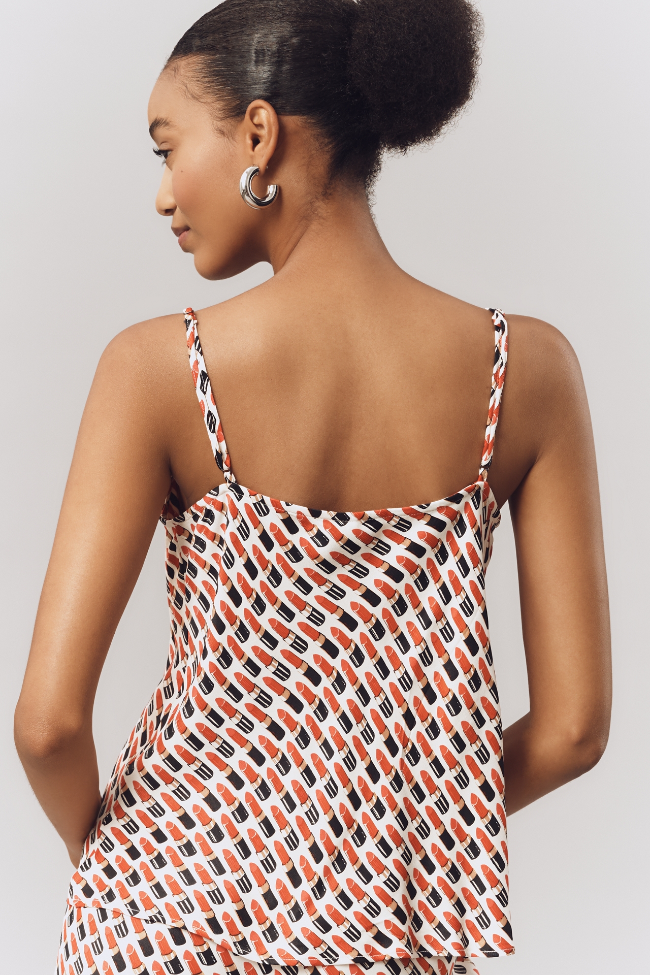 By Anthropologie Silky Cowl-Neck Tank Top