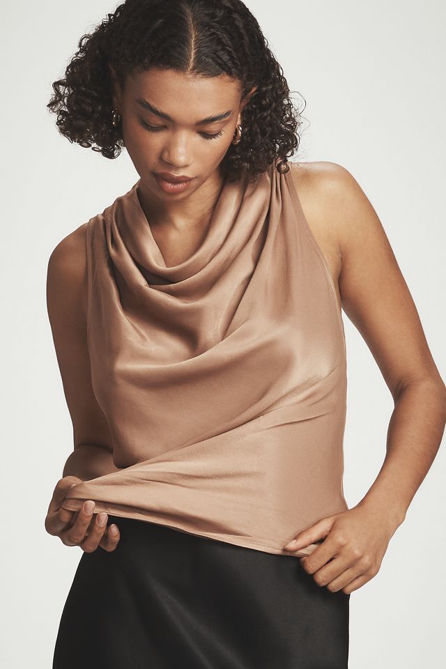By Anthropologie Sleeveless Cowl-Neck Blouse #3