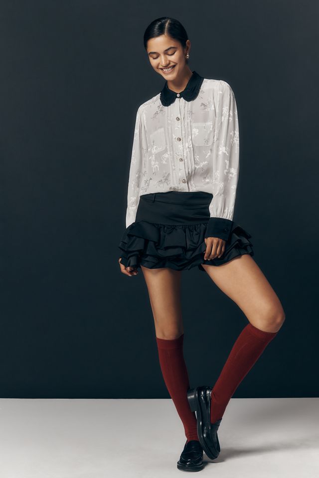 Blusa de Seda Estampada de Manga Larga Maeve #2