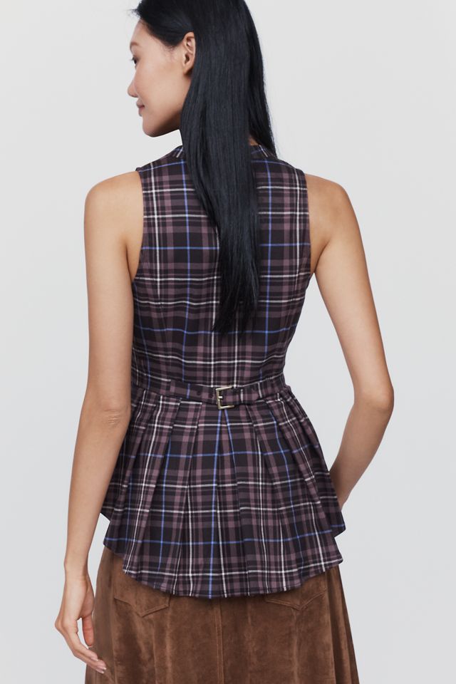 Maeve Viki Zip-Front Peplum Top #1