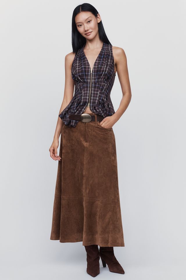 Maeve Viki Zip-Front Peplum Top #3