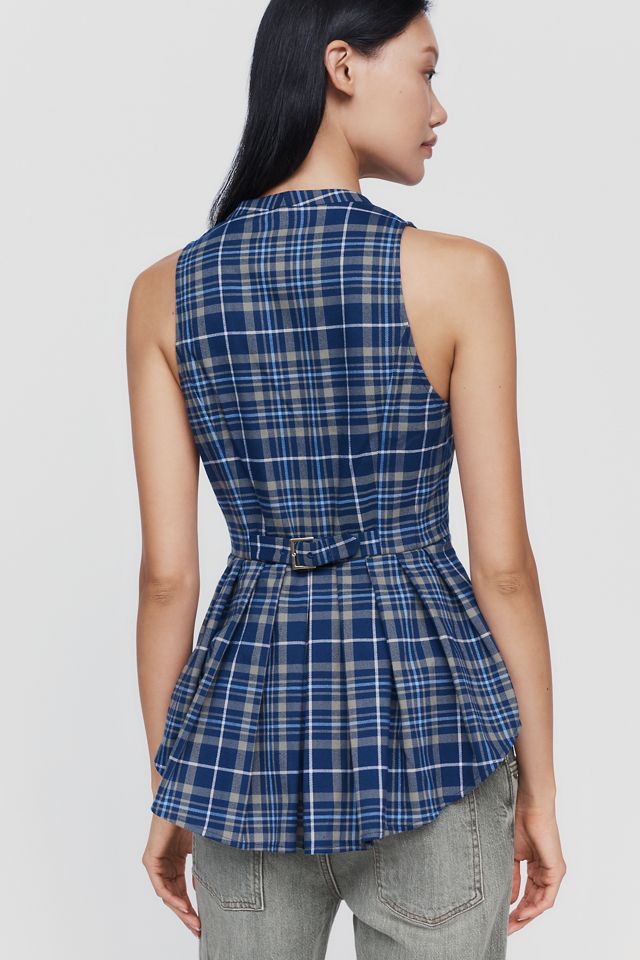Maeve Viki Zip Up Peplum Top #1