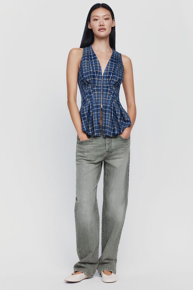 Maeve Viki Zip Up Peplum Top #3