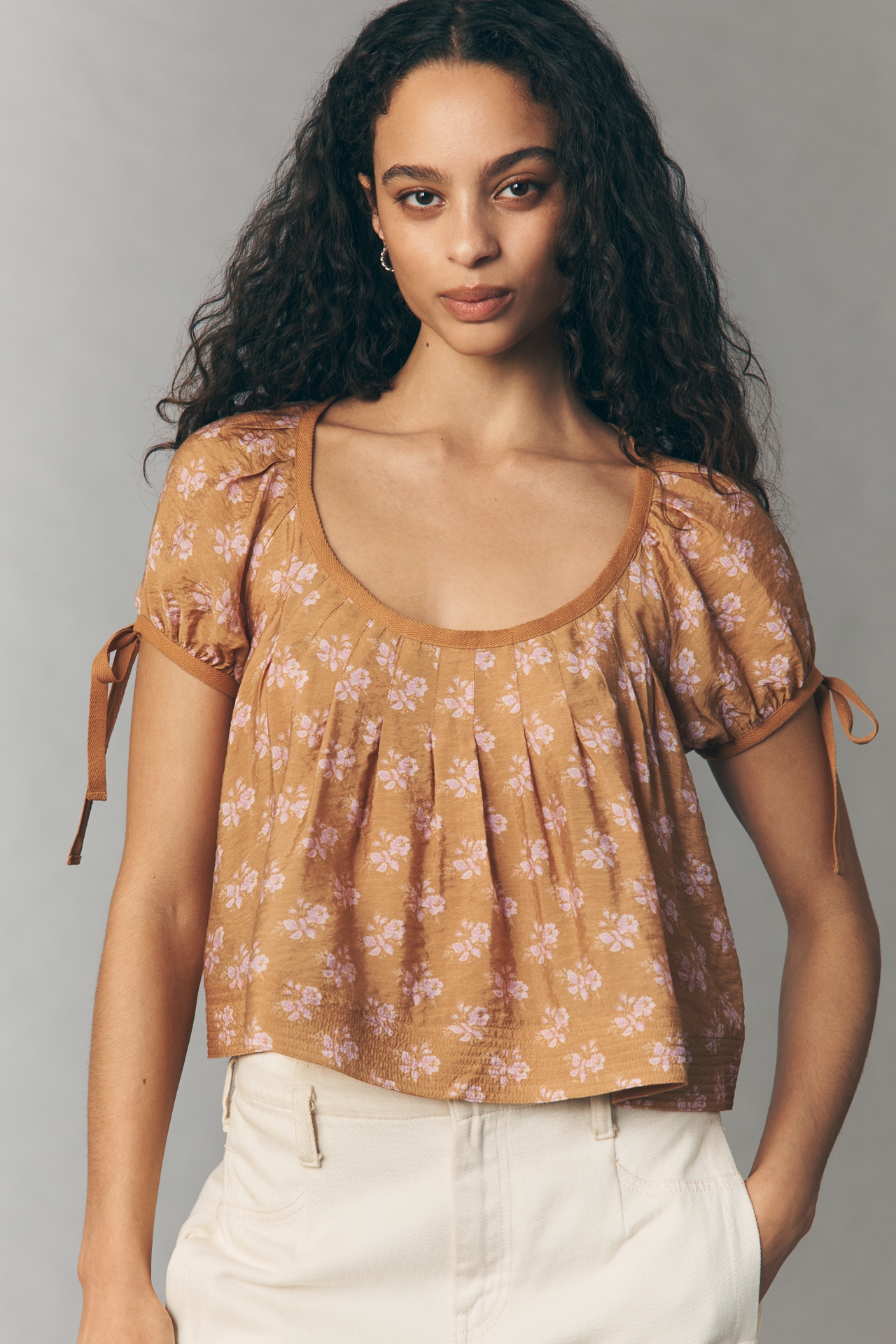 By Anthropologie Scoop-Neck Swing Top