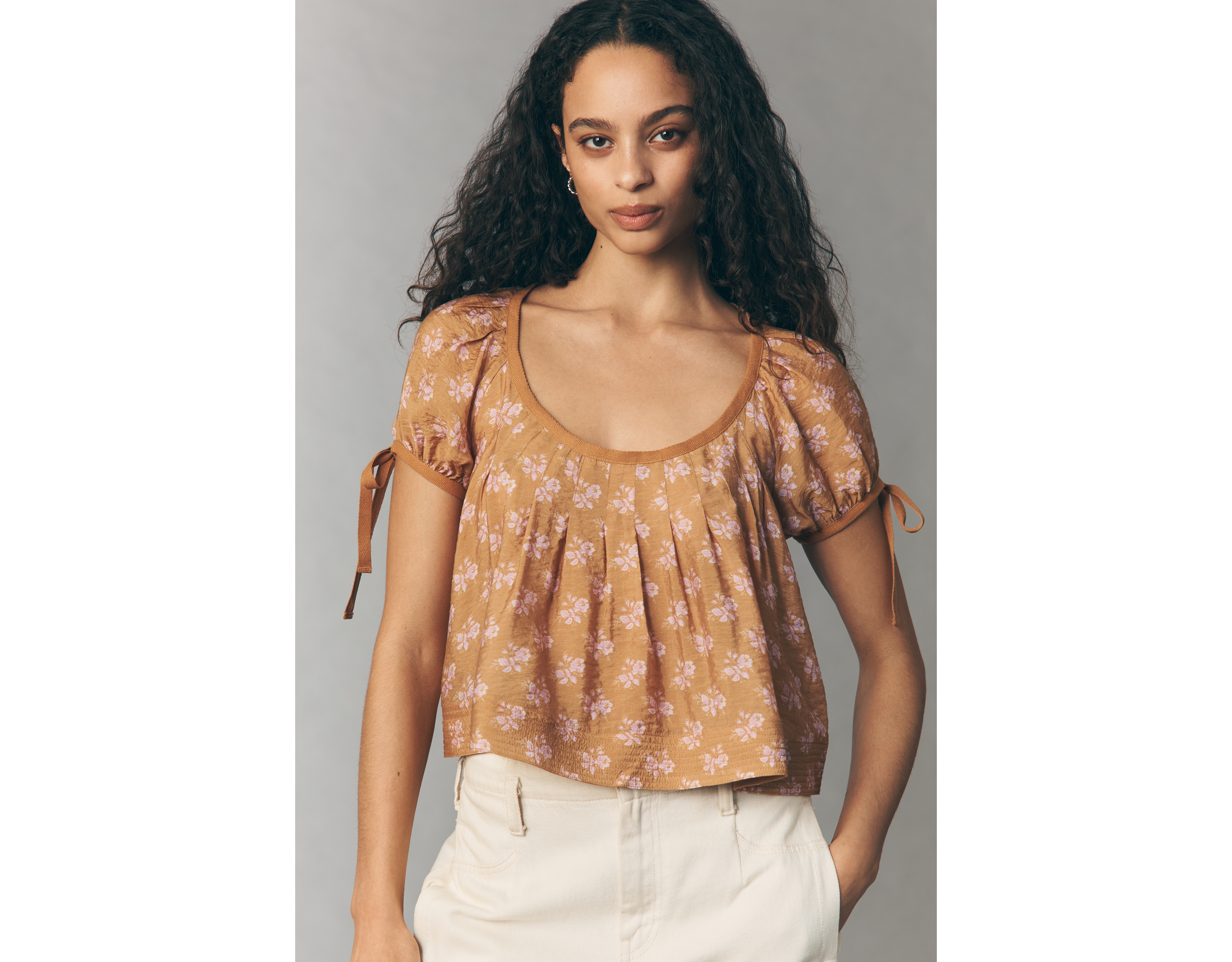 By Anthropologie Scoop-Neck Swing Top