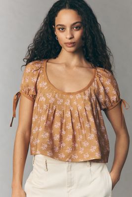 Top Holgado con Cuello Redondo By Anthropologie